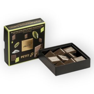 Falatnyi tejcsokoládé lapocskák sós pisztácia töltelékkel