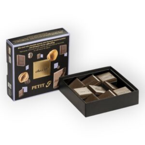 Falatnyi tejcsokoládé lapocskák mogyoró praliné és kávé töltelékkel