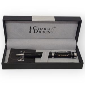 Charles Dickens Elegáns Gravírozott Toll – díszdobozban – Az Írás Művészete Feketében CHD01